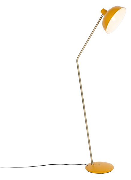 Lampa de podea retro galben cu bronz - Milou