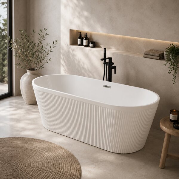 Cada baie freestanding Florenta alba