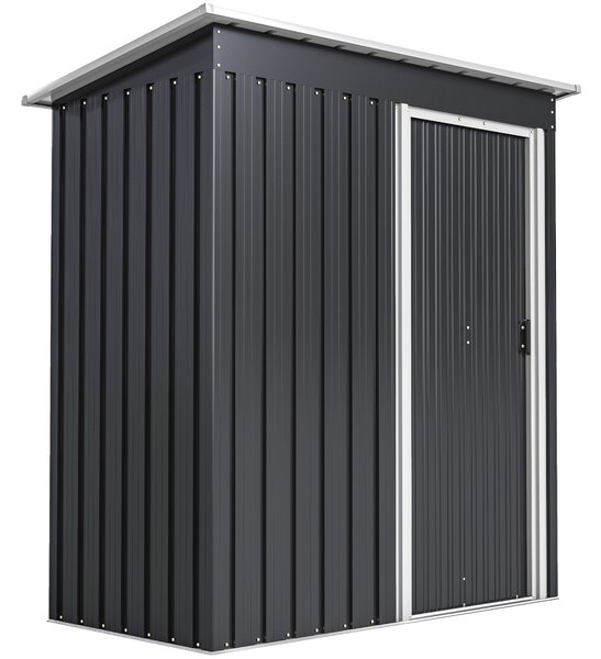 Outsunny Magazie Scule Cu Usa Glisanta Negru Usor De Montat Cu 6 Compartimente Stil Modern 163x89x182 cm | Aosom Romania