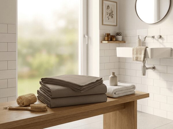Cearsaf din bumbac STANDARD 140x240 cm, gri inchis