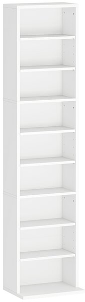 HOMCOM Unitate de Stocare pentru 260 de CD-uri/120 de DVD-uri - Alb | Aosom Romania
