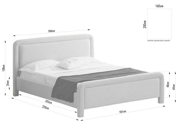 Pat matrimonial 160 cm Campus 160 (bej). Promo -15%. 1137378