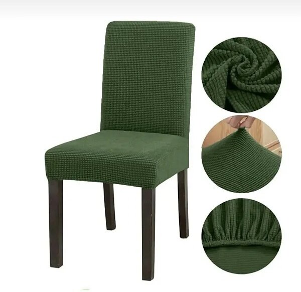 Set 6 huse elastice de scaune culoare Verde