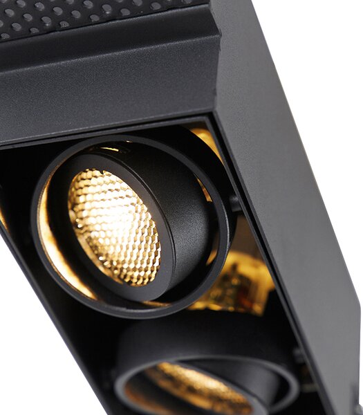 Spot inteligent îngropat negru fără ramă 2 lumini inclusiv Wifi GU10 - Oneon Honey