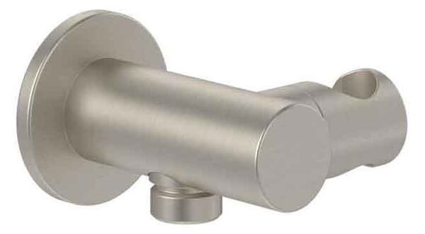 Cot racord Villeroy&Boch, Universal Showers, rotund cu suport duș, brushed nickel
