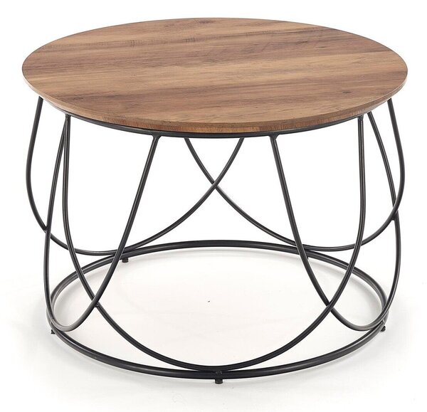 Măsuță de cafea Houston 689, Nuca, Negru, Metal, 41cm, 8 kg