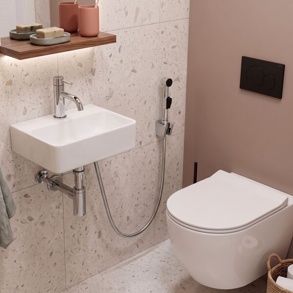 Baterie lavoar cu bidetta Rea Lungo Chrome