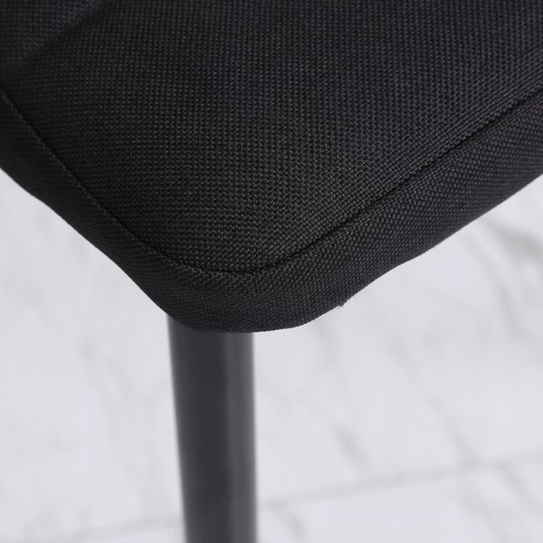 Set 4 scaune captusite pentru sufragerie, mobilier modern, scaun negru, scaun pentru bucatarie HOMCOM | Aosom RO
