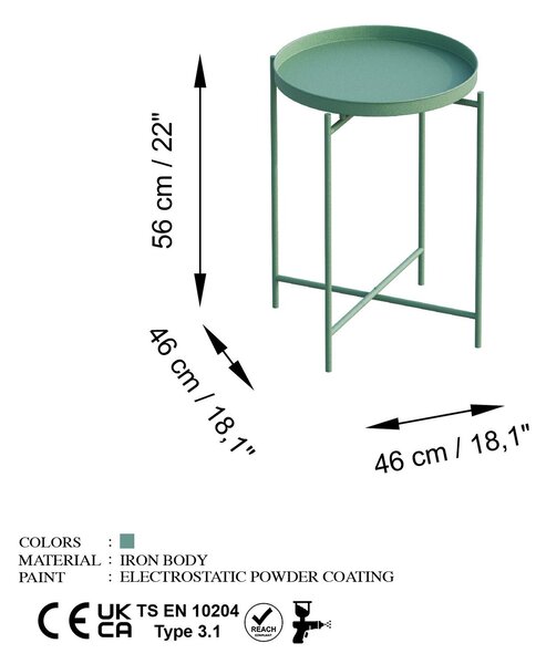 Măsuță de cafea Museli 4 (verde) . 1093220