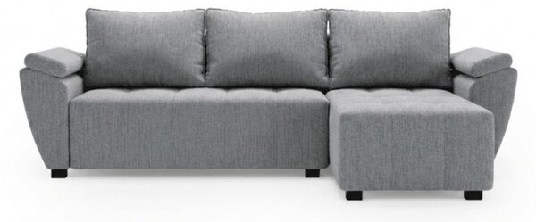 Coltar extensibil de colt LIVARO, gri deschis, reversibil, 251x140 cm