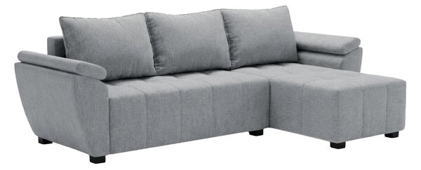 Coltar extensibil de colt LIVARO, gri deschis, reversibil, 251x140 cm