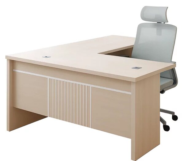 Set Valente & Calvena - Birou directorial cu dulap lateral mobil si Scaun de birou ergonomic cu functie de înclinare