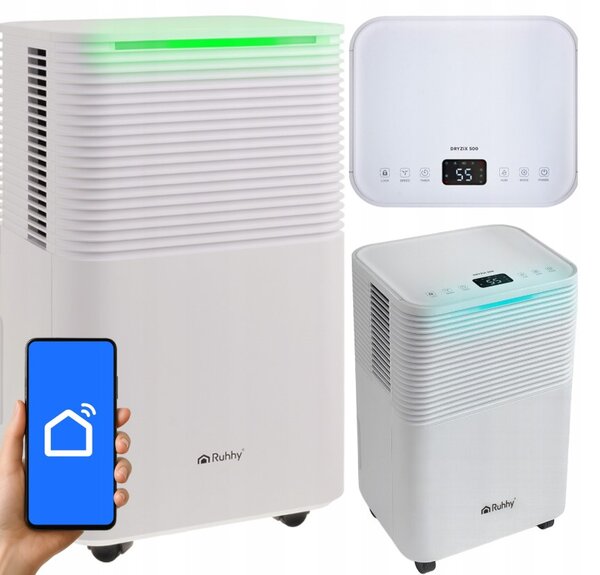 Dezumidificator de aer Ruhhy - Cu higrostat, temporizator, WiFi, capacitate 12L/24h