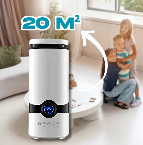 Umidificator de aer cu ultrasunete Ruhhy 4L - Cu ionizare, aromaterapie și higrometru