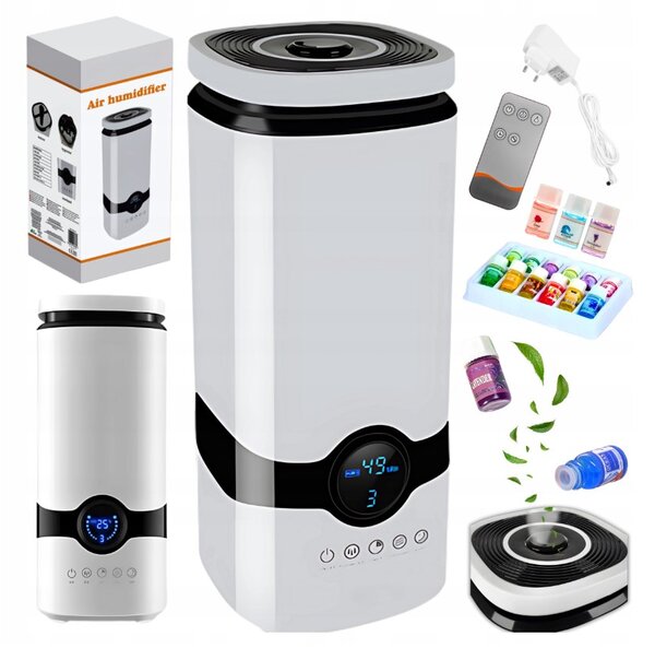 Umidificator de aer cu ultrasunete Ruhhy 4L - Cu ionizare, aromaterapie și higrometru