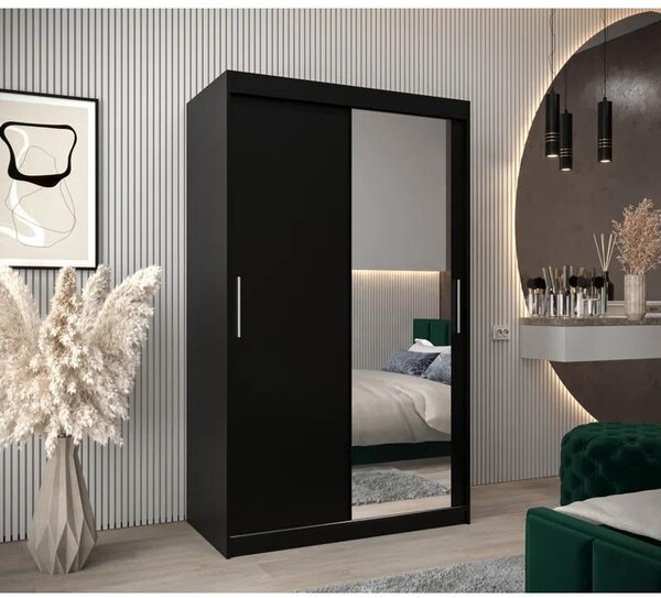 Dressing Ana, 120x60x200cm, cu oglinda, Wenge, Pal 18 mm | FAVI.ro