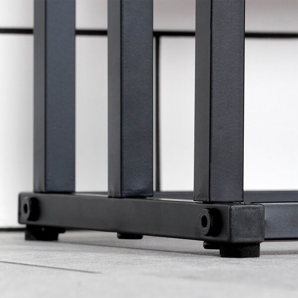 Suport pentru prosoape din metal vopsit electrostatic Vilde - 3 bare pentru uscare, construcție stabilă, Negru, 44 x 21 x 86 cm