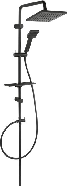 Ferro Squerto Lux set de duș perete cu duș de ploaie negru NP24-BL