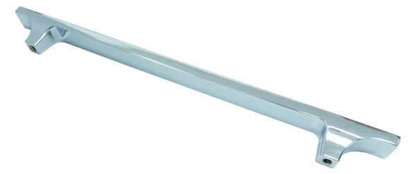 Maner metalic pentru mobilier, model Kubera, distanta dintre gauri = 160 mm, finisaj crom lucios/transparent