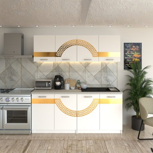 Bucatarie Verona Alb ( Gold ) 180 cm