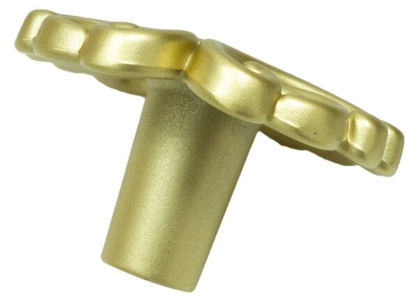 Buton metalic pentru mobilier model BAGDAD, 37x26 mm, finisaj auriu mat