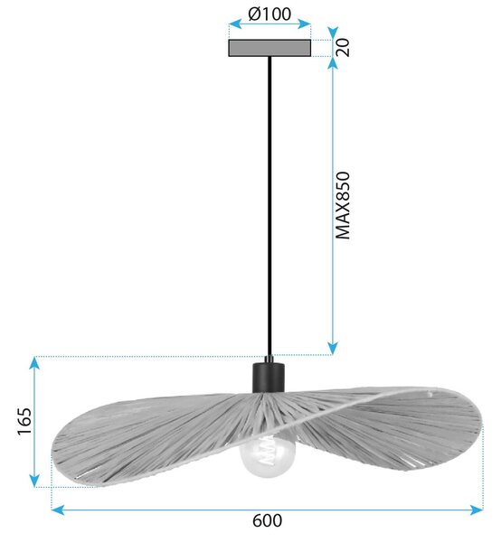 Lampă suspendată APP1831-1CP BLACK