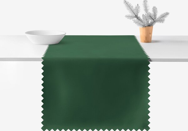 Goldea napron de masă teflonat - verde închis 35x140 cm