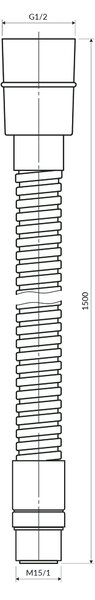 Omnires furtun de duș 150 cm crom 062CR