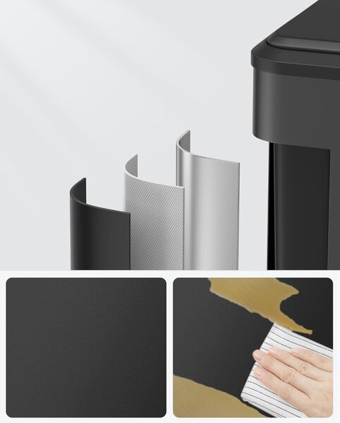 Cos de gunoi Negru Songmics 41.7x33.2x49.4 cm