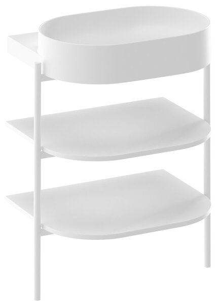 Ravak Yard lavoar 60.5x50 cm semicircular clasică-mobilier alb luciu XJX01060000