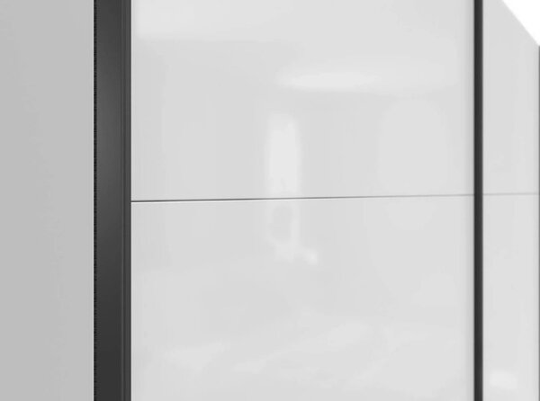Dressing TETRIX, alb lucios, PAL, cu 2 usi, 220x60x196 cm