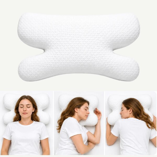 Perna cervicala ortopedica CERVI-SAN Antirid, memory foam maruntit ant
