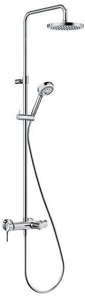 Coloana dus cu baterie si termostat Kludi Logo Dual Shower, cu pipa cada