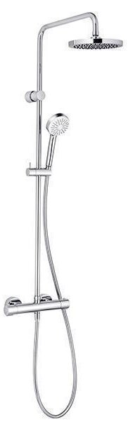 Coloana dus cu baterie si termostat, Kludi Logo Dual, crom