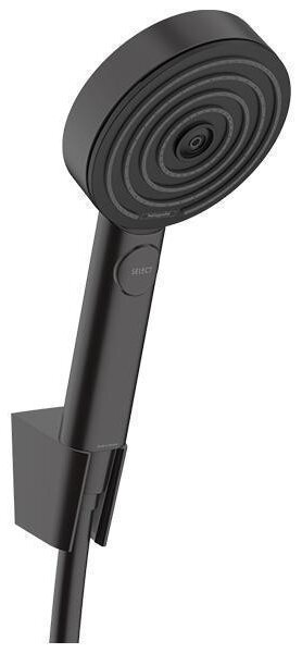 Set de dus Hansgrohe, Pulsify S, 3 jeturi Relaxation, cu furtun de dus si agatatoare, negru mat