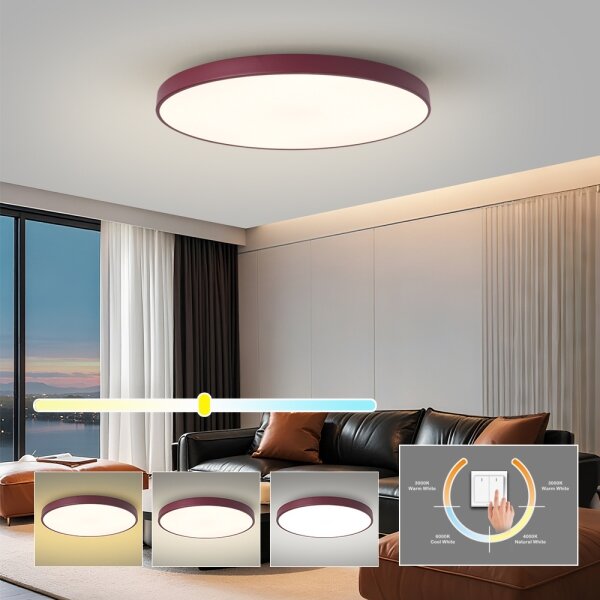 Brilagi - Plafonieră LED POOL LED/100W/230V 3000/4000/6000K 80 cm bordo