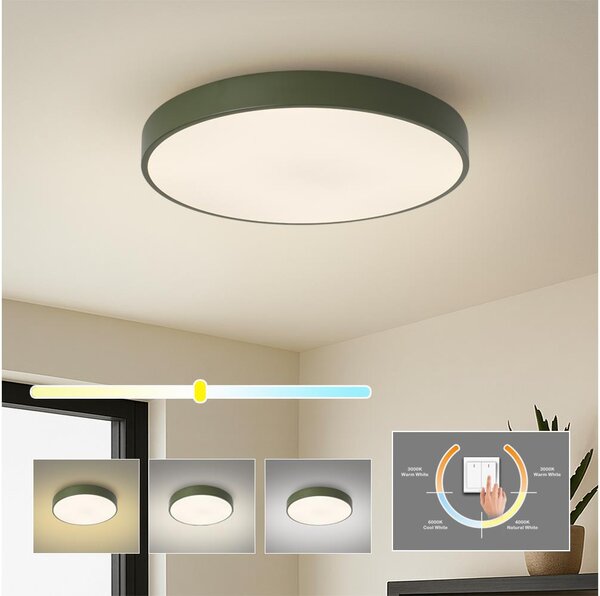 Brilagi - Plafonieră LED POOL, 60W, 230V, 3000/4000/6000K, 50 cm, verde