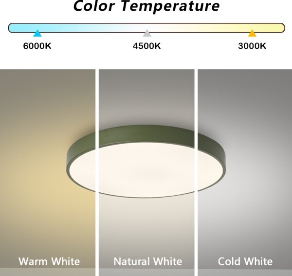 Brilagi - Plafonieră LED POOL, 36W/230V, 3000/4000/6000K, 30 cm, verde