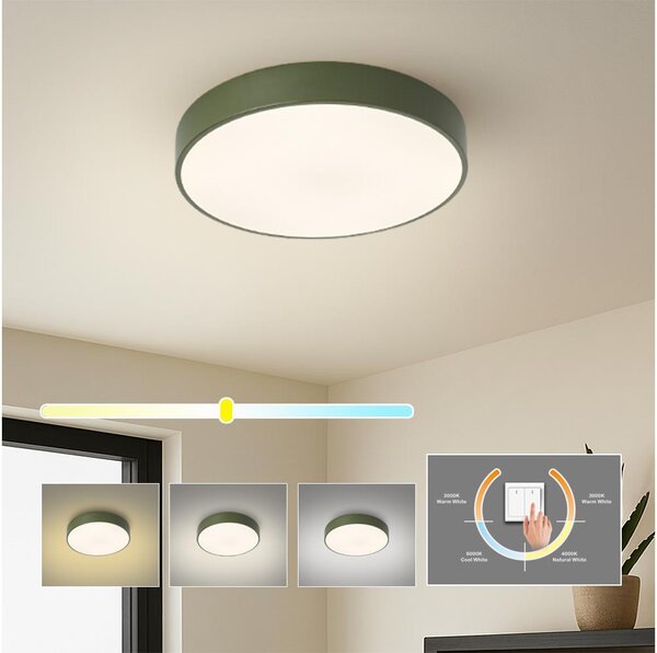 Brilagi - Plafonieră LED POOL, 36W/230V, 3000/4000/6000K, 30 cm, verde
