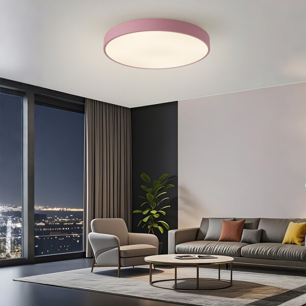 Brilagi - Plafonieră LED dimabilă POOL LED/60W/230V 3000-6000K 60 cm roz+telecomandă