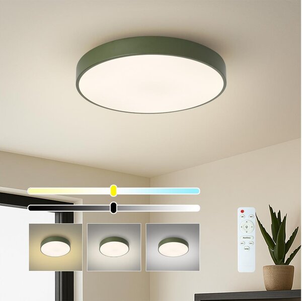 Brilagi - Plafonieră LED dimabilă POOL LED/48W/230V 3000-6000K 40 cm verde+telecomandă