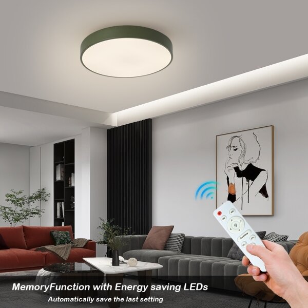 Brilagi - Plafonieră LED dimabilă POOL LED/48W/230V 3000-6000K 40 cm verde+telecomandă