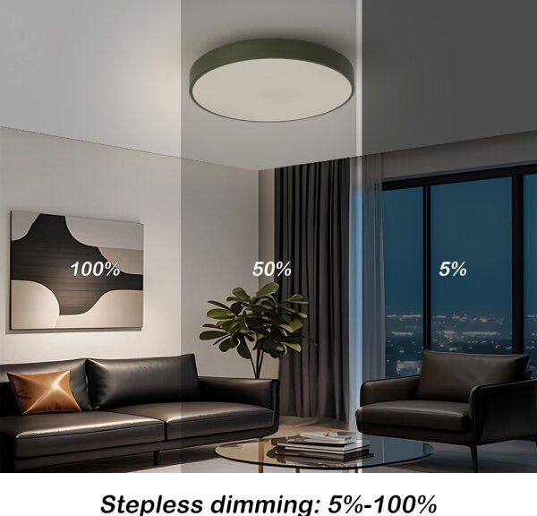 Brilagi - Plafonieră LED dimabilă POOL LED/48W/230V 3000-6000K 40 cm verde+telecomandă