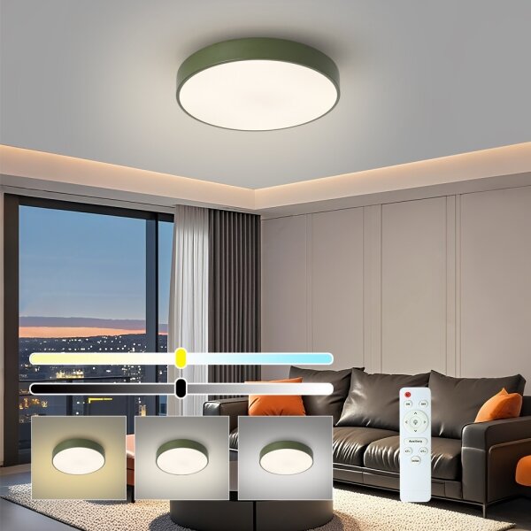 Brilagi - Plafonieră LED dimabilă POOL LED/48W/230V 3000-6000K 40 cm verde+telecomandă