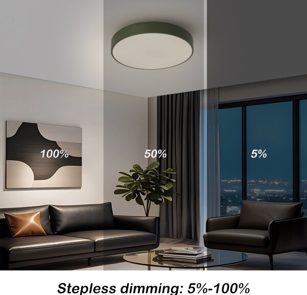 Brilagi - Plafonieră LED dimabilă POOL LED/36W/230V 3000-6000K 30 cm verde + telecomandă