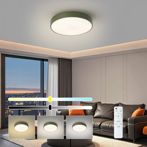 Brilagi - Plafonieră LED dimabilă POOL LED/36W/230V 3000-6000K 30 cm verde + telecomandă