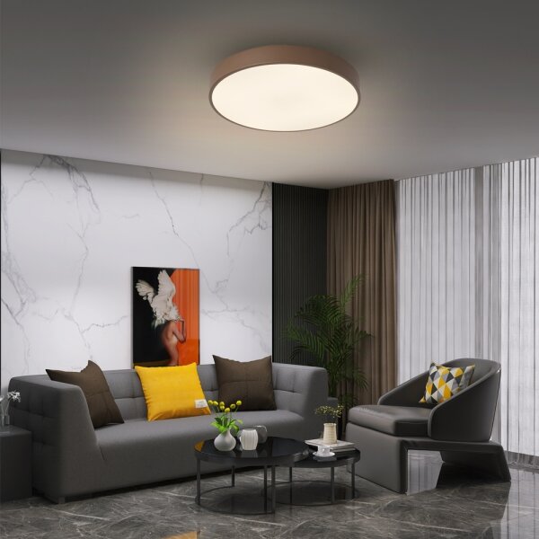 Brilagi - Plafonieră LED POOL, 48W, 230V, 3000/4000/6000K, 40 cm, maro
