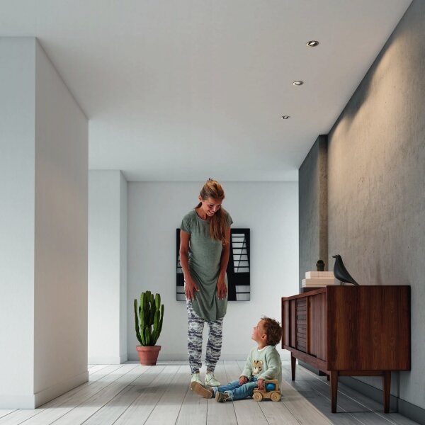 Philips 50393/17/PN - Set 3x spoturi LED RGBW încastrate, reglabile, cu 1x GU10/4,8W/230V, crom + telecomandă