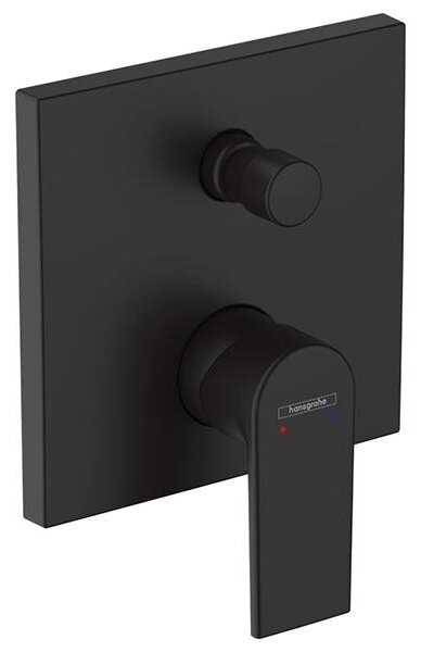 Baterie cada - dus, Hansgrohe, Vernis Shape, parte aparenta, negru mat