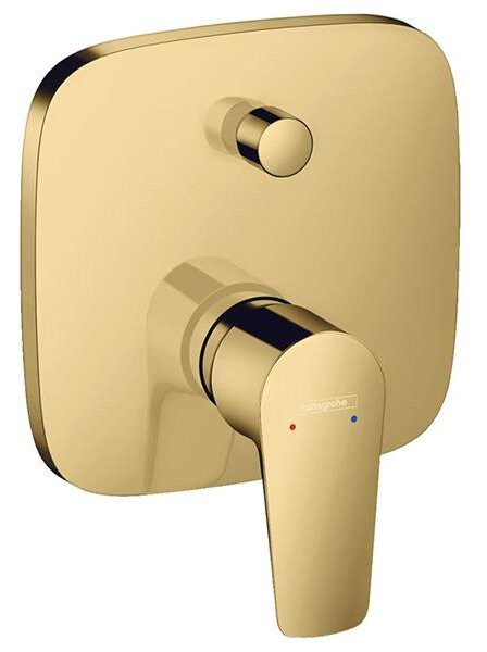 Baterie cada - dus Hansgrohe, Talis E, auriu lucios